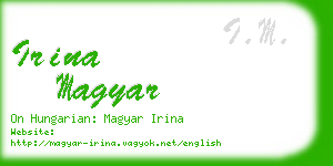 irina magyar business card